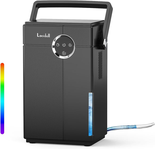 Lacidoll Mini Portable 7 Pint Dehumidifier with Drain Hose - Refurbished