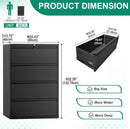 Silkight 4 Drawer Lateral Filing Cabinet with Lock