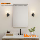AONEON White Frosted Glass Wall Sconces (Set of 2)