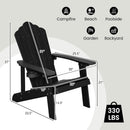 ORALNER Outdoor Plastic Adirondack Chair with Cup Holder