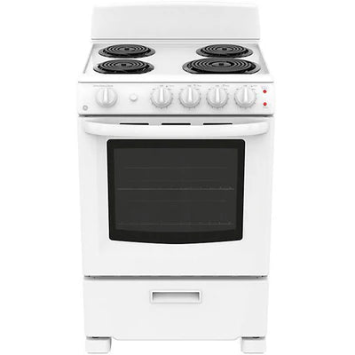 GE 24" 2.9 cu Coil Top Range JCAS300DMWW - Refurbished