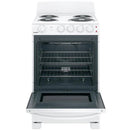 GE 24" 2.9 cu Coil Top Range JCAS300DMWW - Floor Model