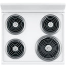 GE 24" 2.9 cu Coil Top Range JCAS300DMWW - Floor Model