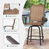 AOXUN Outdoor Swivel Bar Stool Chairs (Set of 2)