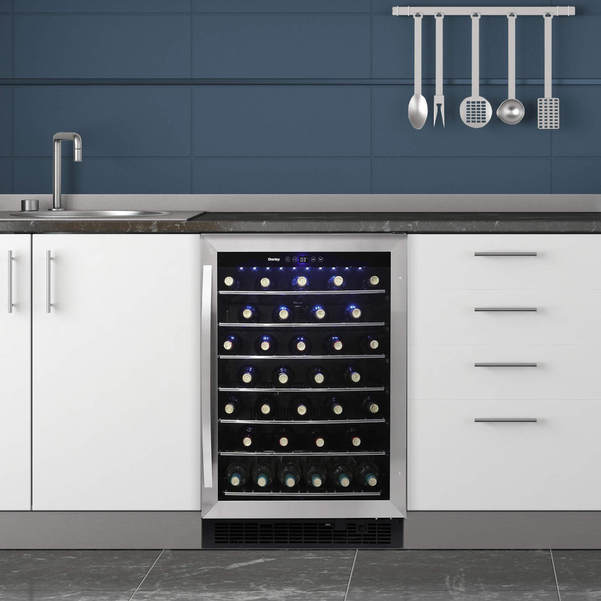 Danby 60-Bottle Wine Cooler DWC057A1BSS Elmira Home Comfort