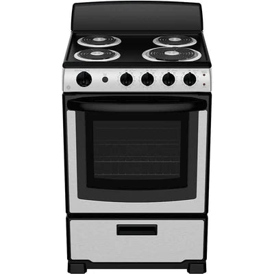 GE 24" 2.9 cu Coil Top Range JCAS300RPSS - Floor Model