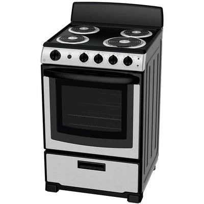 GE 24" 2.9 cu Coil Top Range JCAS300RPSS - Floor Model