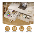 Pinmoco 32" Writing Desk with 2 Fabric Drawers