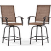 AOXUN Outdoor Swivel Bar Stool Chairs (Set of 2)