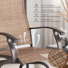 AOXUN Outdoor Swivel Bar Stool Chairs (Set of 2)