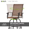 AOXUN Outdoor Swivel Bar Stool Chairs (Set of 2)