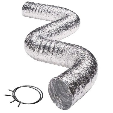 Conduit d'air flexible non isolé argenté Supurr-Flex® 4 po x 8 pi
