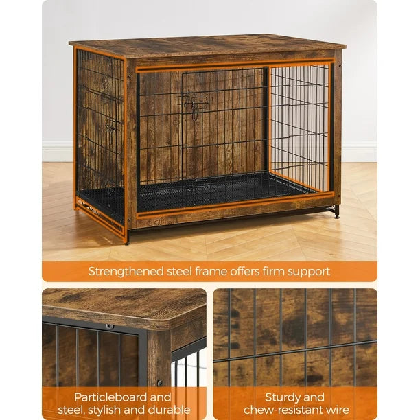 Feandrea Wooden 44" Dog Crate Table 4XRR416IHTJL - Like New