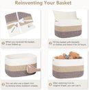 Woven  15"x10"x9" Cotton Rope Basket