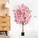 Ousheng 4ft Artificial Cherry Blossom Tree (Set of 2)