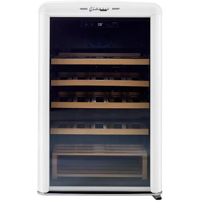 Unique Appliances 28-Bottle Classic Retro Wine Cooler with Single Zone UGP-125CR WF W IMAGE 2