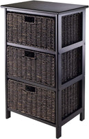 Winsome Wood Omaha Storage Rack with 3-Foldable Basket