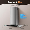 Tieasy 30" Convertible Wall Mount Range Hood (Vented or Ventless) TG1875G-CC-I1 - Refurbished