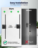 CLY Battery Operated Wall Sconce (Set of 2) - 350° Rotate Dimmable Magnetic Wall Sconces