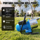 Foting 1.6 HP Shallow Well Portable Garden Pump ‎FT-JGP110037 - Refurbished