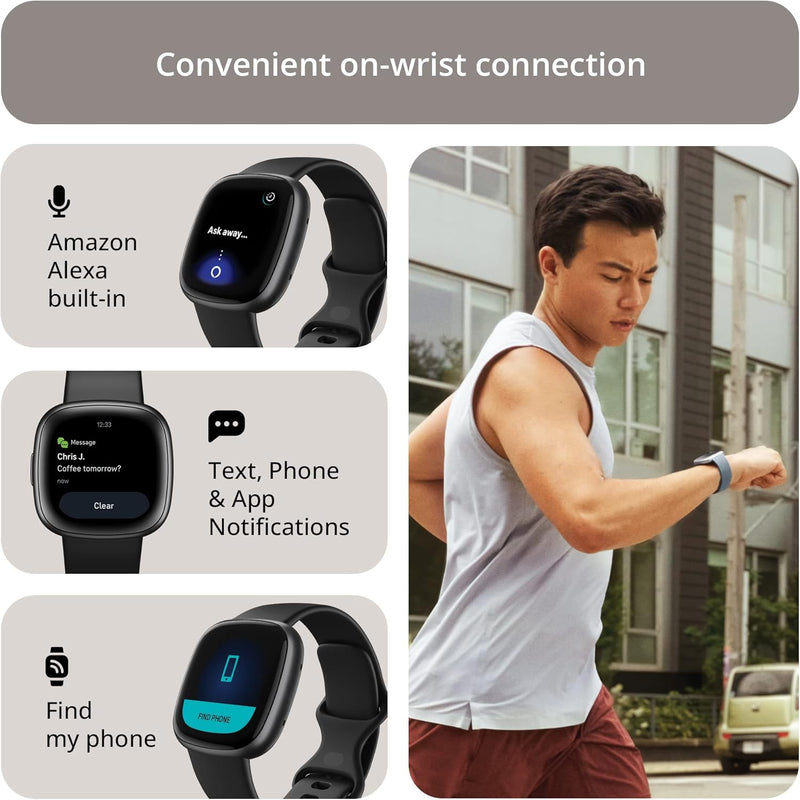 Google Fitbit Versa 4 Fitness Smart Watch FB523BKBK-FRCJK - Refurbished