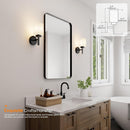 AONEON White Frosted Glass Wall Sconces (Set of 2)