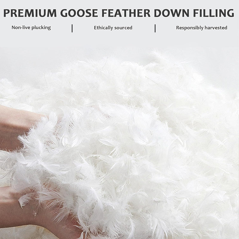 Luxury All Season Cal-King White Goose Down Feather Comforter B0CPXVYQ1F - Refurbished