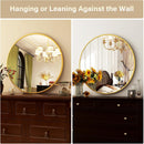 HarritPure 30" Round Gold Farmed Wall Mirror