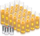 CAKETYCG Flickering Flameless Candles with Remote (24 Pack)