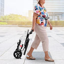 HEVIRGO Lightweight Portable Folding Wheelchair with Adjustable Safety Strap