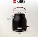 Bouilloire électrique Haden Heritage 1,7 L en acier inoxydable HK01010-US - Reconditionnée