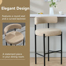 Forsalund Store Boucle Warm Beige Bar Stools - Set of 3