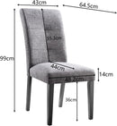 Padma House Padded Linen Dinning Chairs (Set of 2)