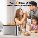 Mecity 4 Slice Long Slot Toaster
