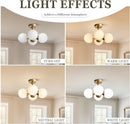 KCO Antique Brass 4-Bulb Ceiling Light
