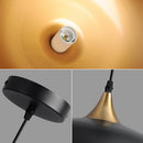 Eustace Vintage 13.8" Matte Black Large Pendant Light with Gold Finish