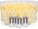 CAKETYCG Flickering Flameless Candles with Remote (24 Pack)