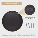 HarritPure 30" Round Gold Farmed Wall Mirror