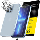 NEW'C 3x iPhone 13 Pro Screen Protector with 3x Camera Lens Protector