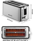 Mecity 4 Slice Long Slot Toaster