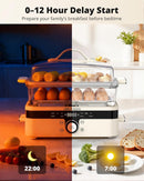 AIRMSEN 2 Tier 8.5 QT Electric Food Steamer
