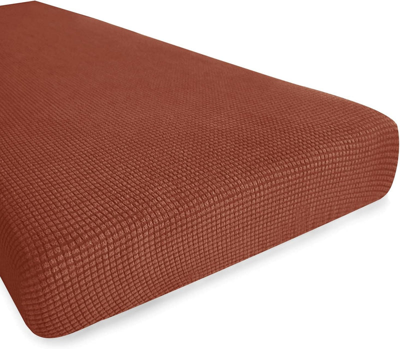Hokway Stretch Medium Couch Cushion Slipcover in Brick B07TB1XHF7 - Like New