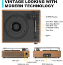 Seasonlife Record Player with Speakers