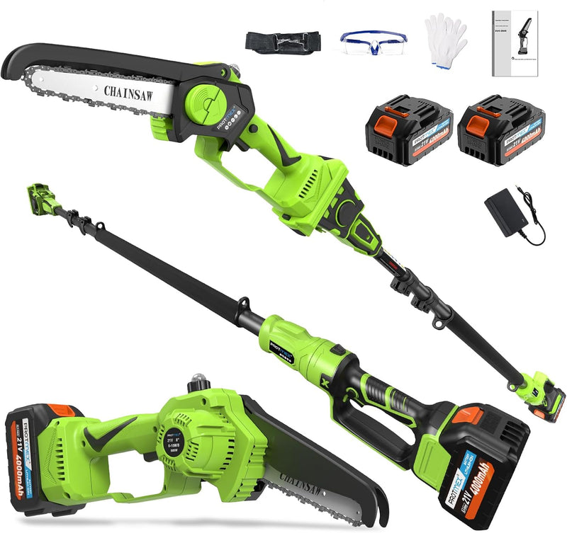 Protmex 2-in-1 Cordless 8" Pole Saw HQ-06 - Refurbished