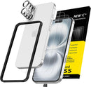 NEW'C 3x iPhone 16 Plus Screen Protector with 3x Camera Lens Protector