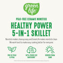 GreenLife 12" 5QT Square Electric Skillet