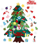 RJUP 3.3 ft Hanging Felt Christmas Tree With 32 Detachable Ornaments