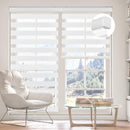 KELIXU Cordless Zebra Blinds with Valance 46" W x 90" H