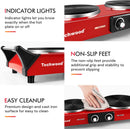 Techwood 1800W Portable Countertop Electric Dual Burner