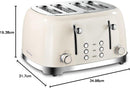 Roter Mond Retro 4 Slice Toaster